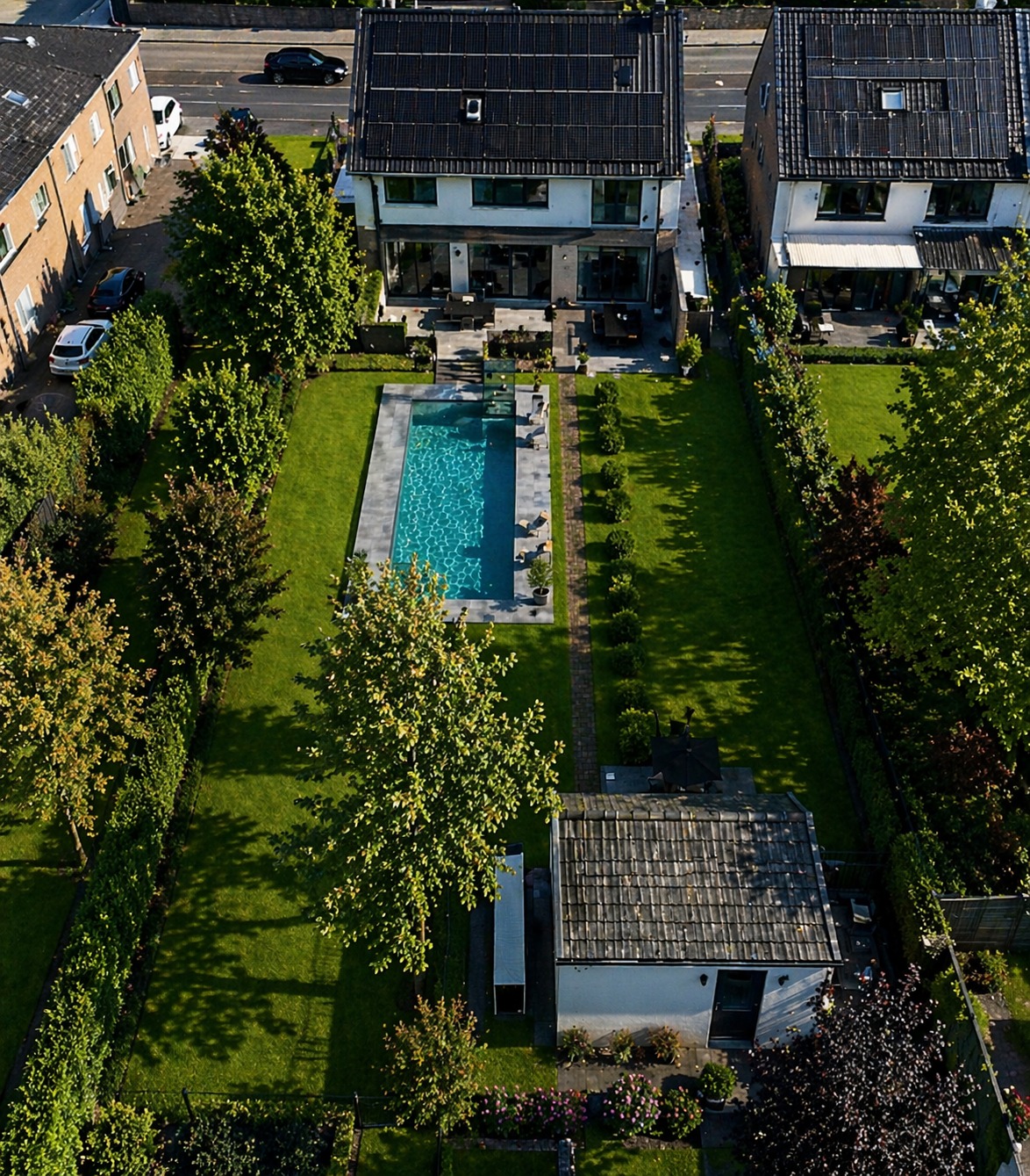 Uw moderne woning met een zwembad in de achtertuin